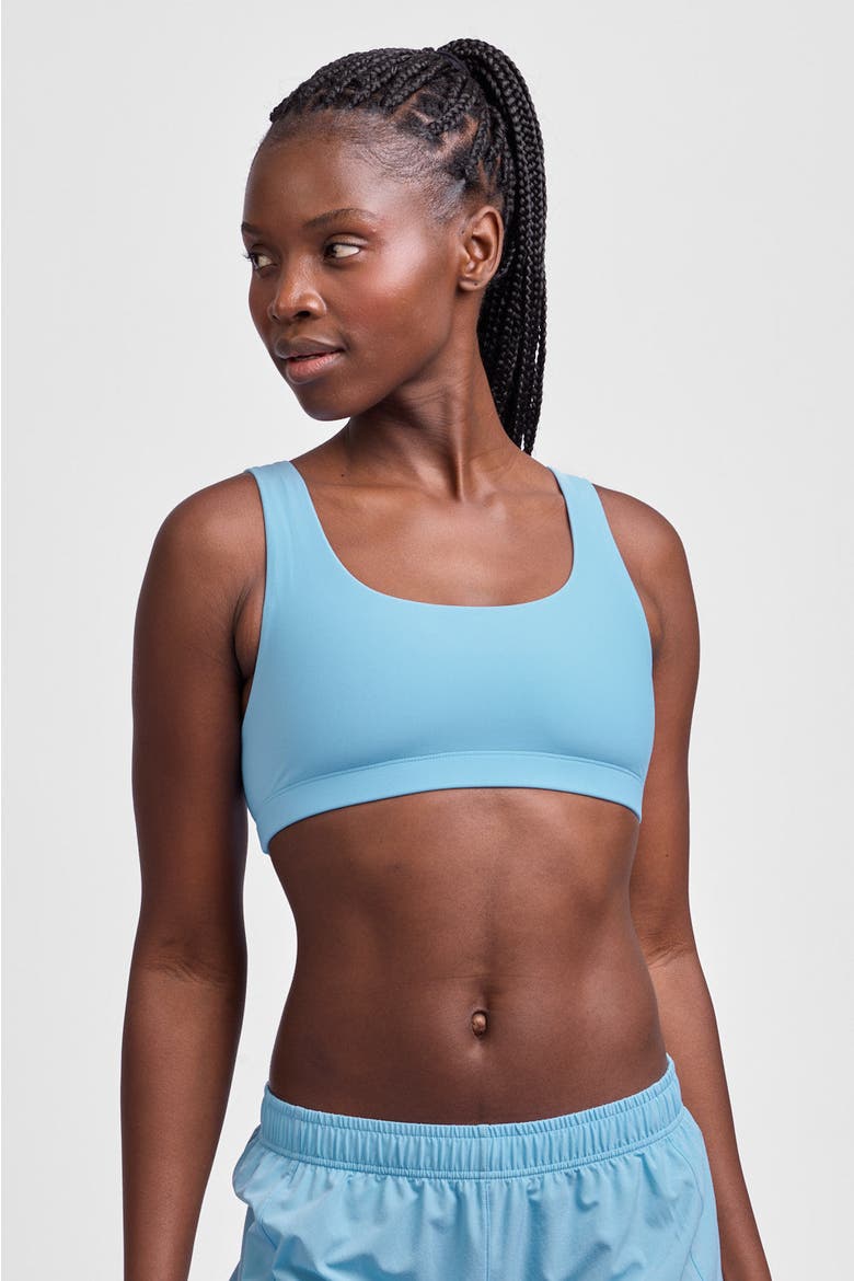 Arabella Sports Bra, Alternate, color, Sky Wave