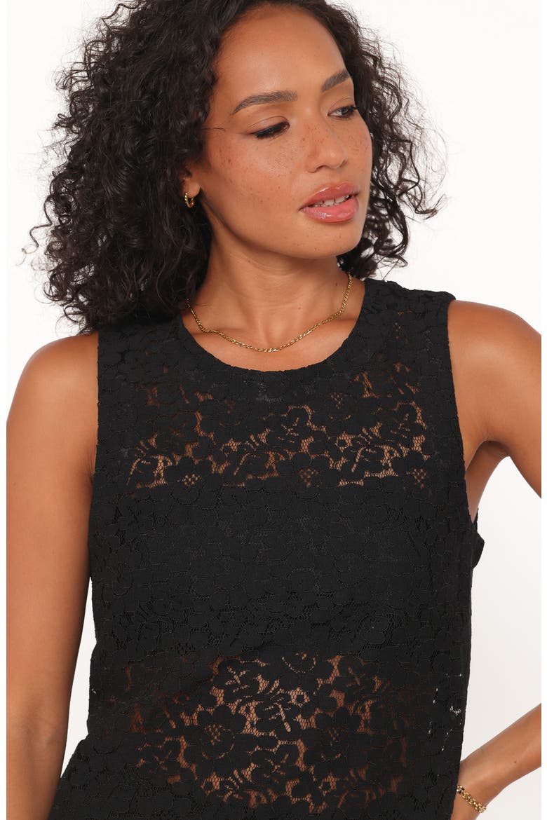 Sammy Lace Tank & Wide Leg Pants Set, Alternate, color, BLACK