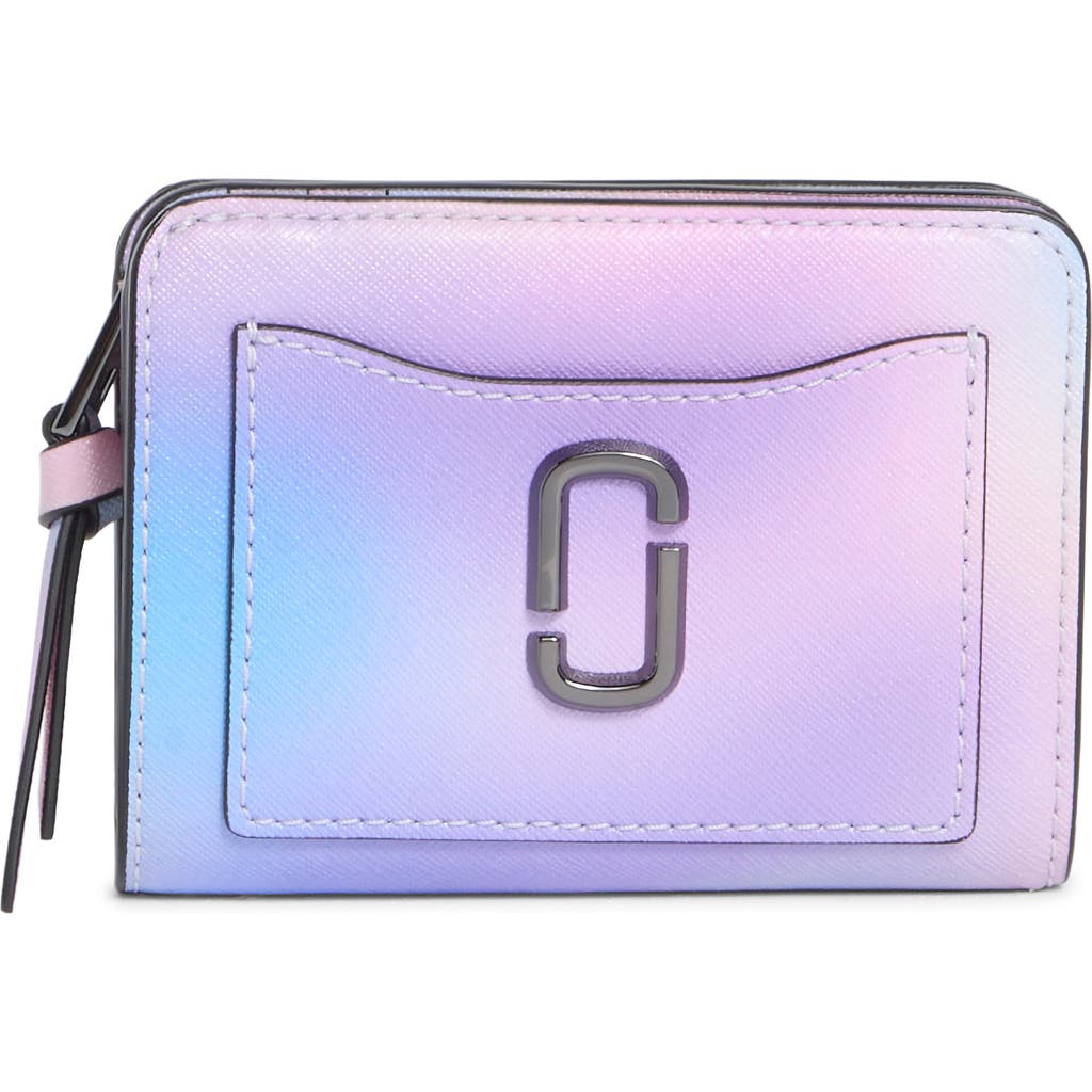 Marc Jacobs The Mini Compact Wallet In Blue Multi