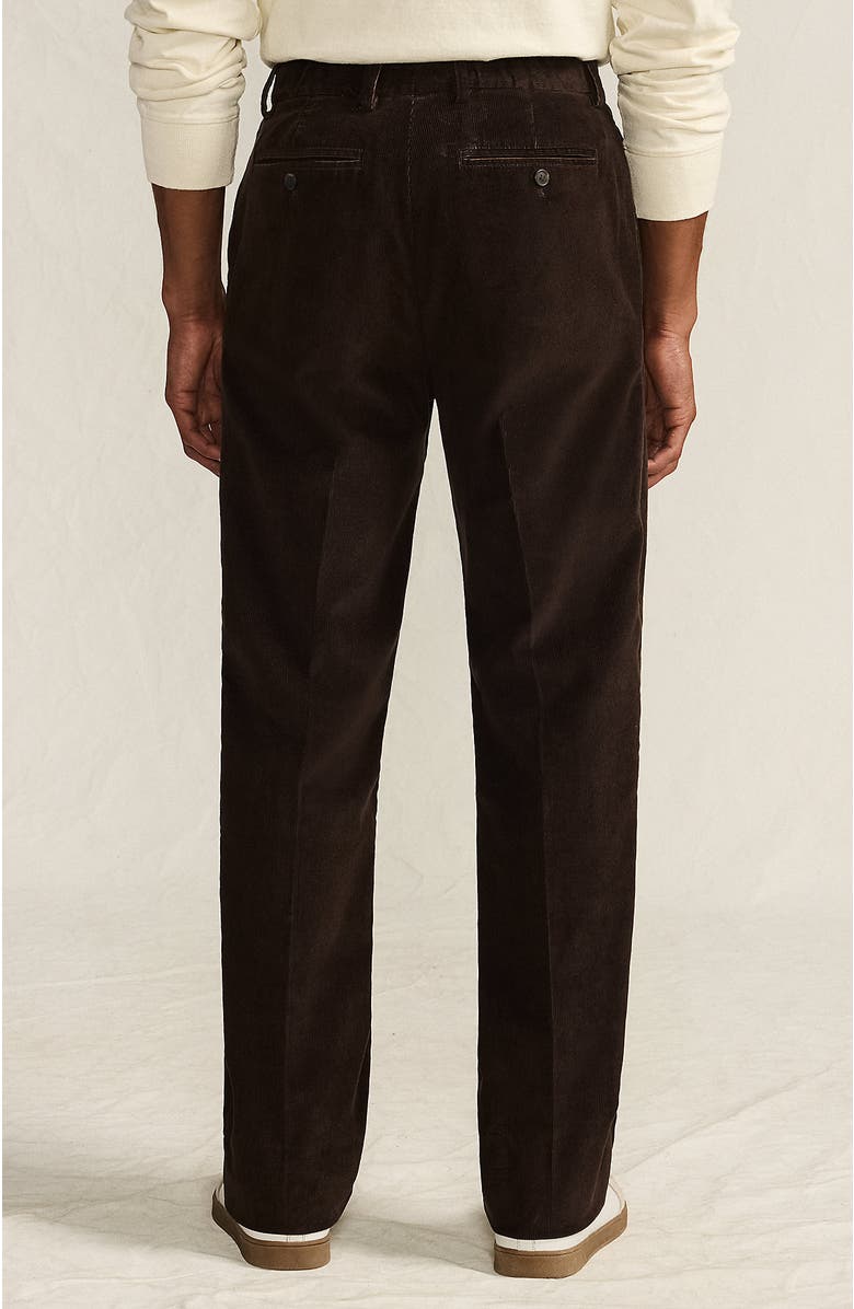 Lands' End Corduroy Comfort Waist Classic Fit Pleated Front Pant, Alternate, color, Rich Coffee