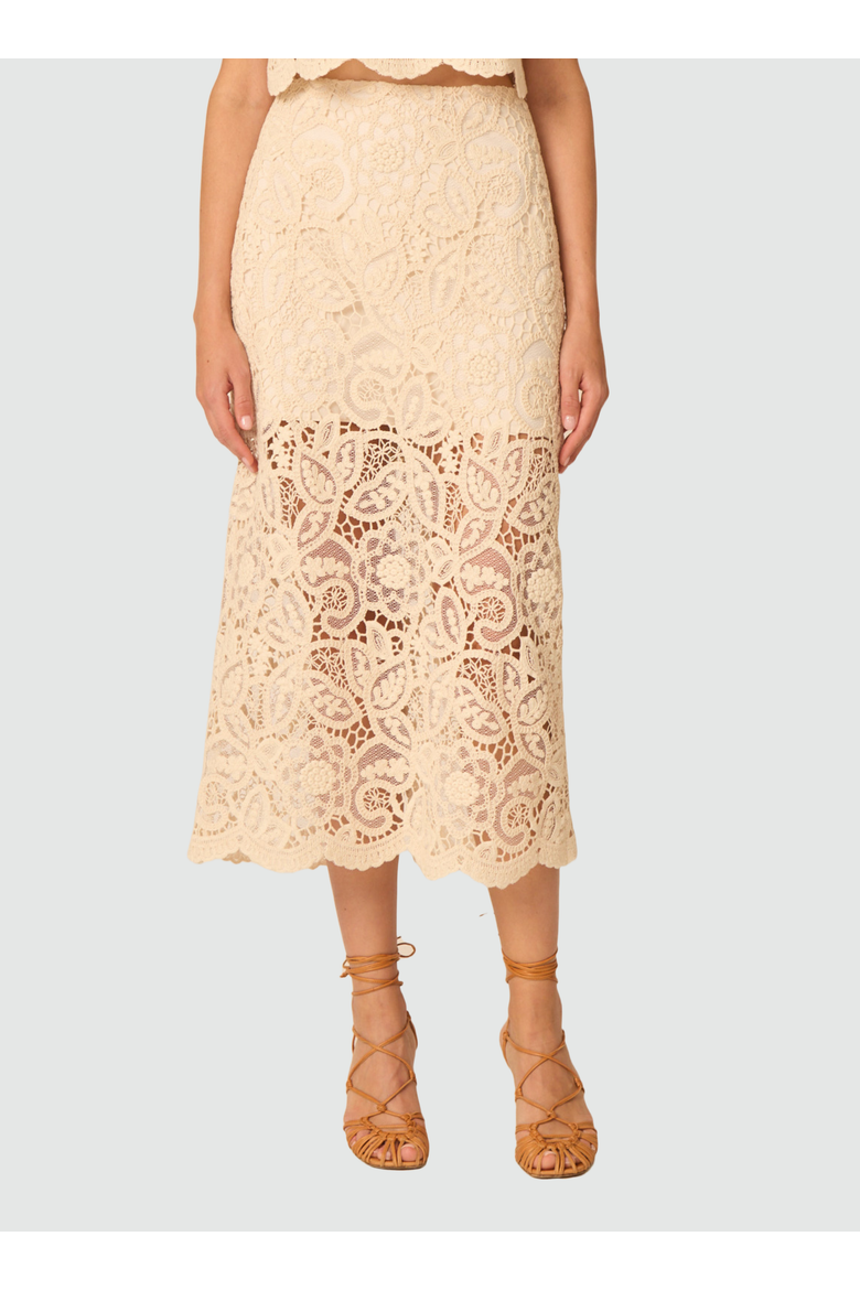Rosa Skirt, Alternate, color, Lace embroidery