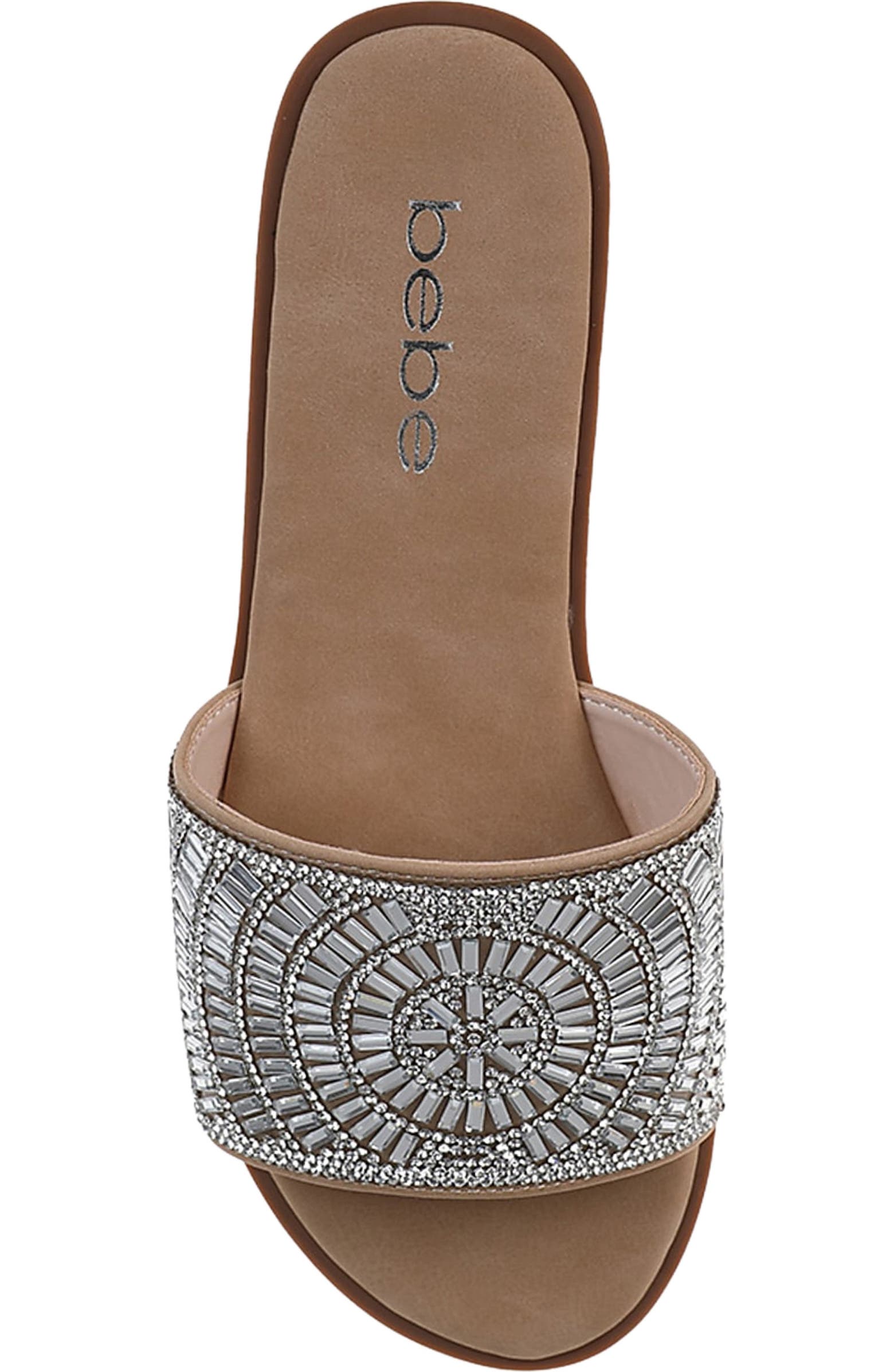 bebe Rhinestone Slide Sandal (Women) | Nordstromrack