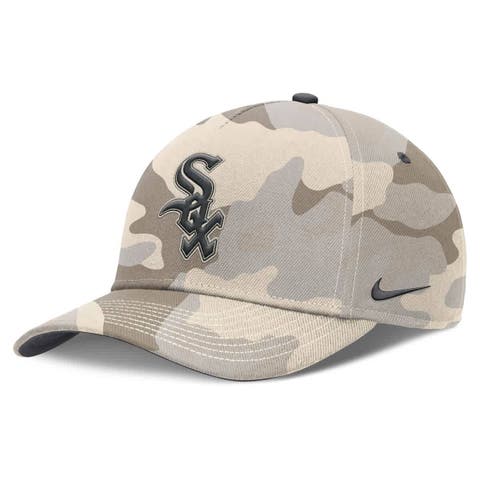 Men's Nike Natural Chicago White Sox Camo Pack Rise Adjustable Hat