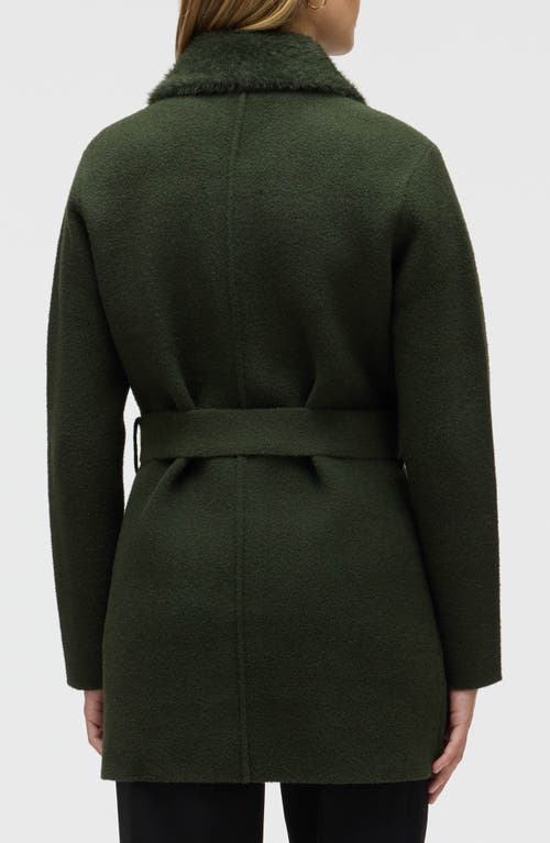 Nvlt Military Pocket Belted Sweater Coat In Green