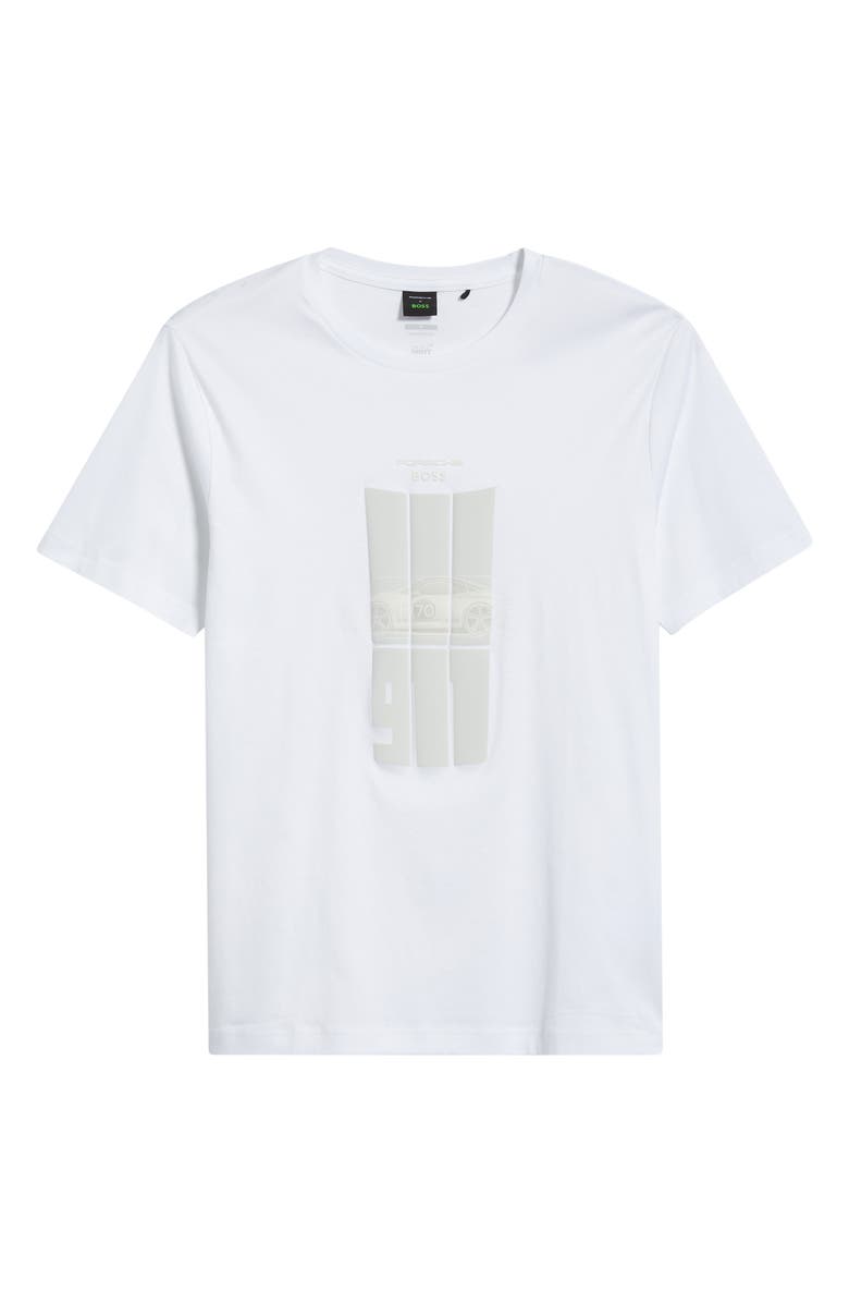 BOSS Porsche Spirit 70 Cotton Graphic T-Shirt, Alternate, color, White
