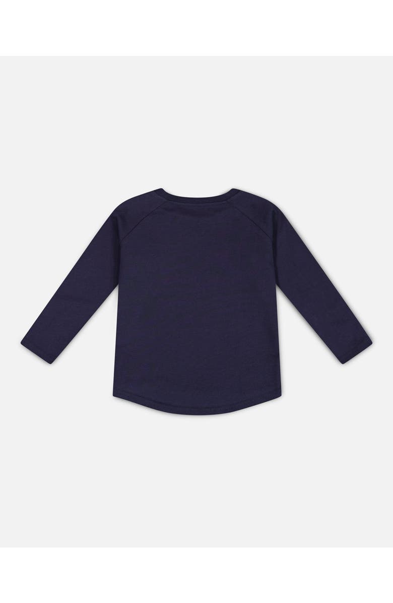 Deux par Deux Boy's Raglan T-Shirt With Dinosaure Print Navy, Alternate, color, 