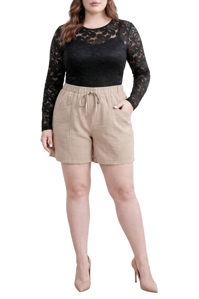 Floral Lace Top, Alternate, color, BLACK