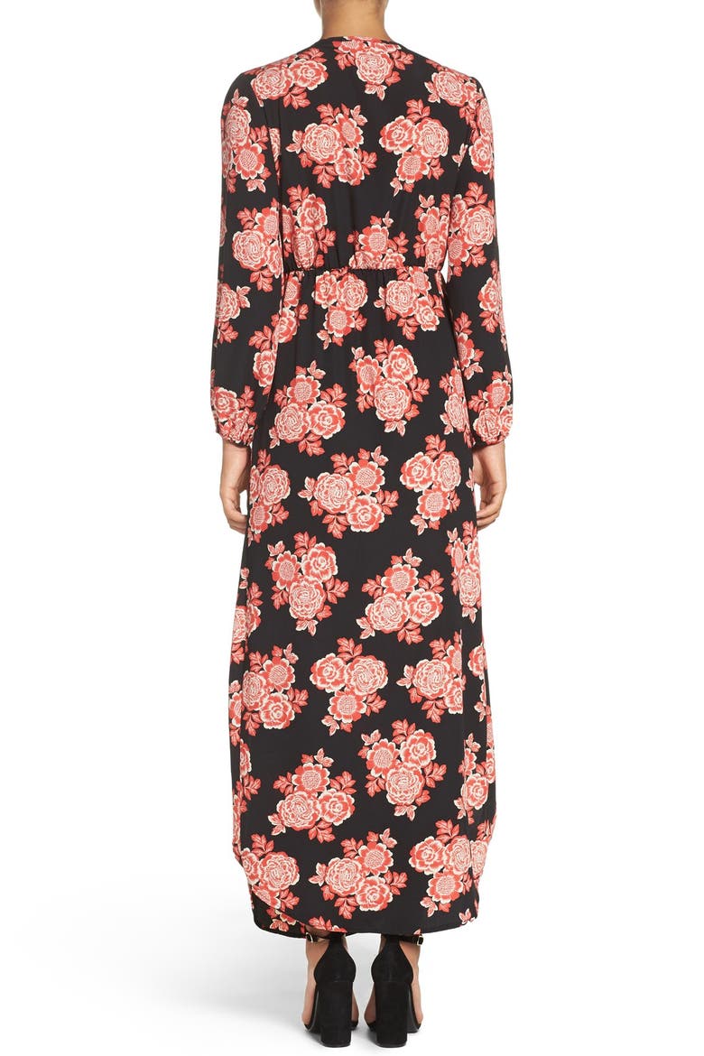 Floral Maxi Dress, Alternate, color, RED BLOSSOM