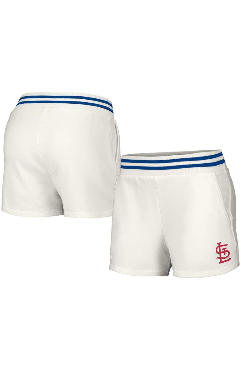 LUSSO Women's Lusso White St. Louis Cardinals Maeg Tri-Blend Pocket Shorts, Main, color, White