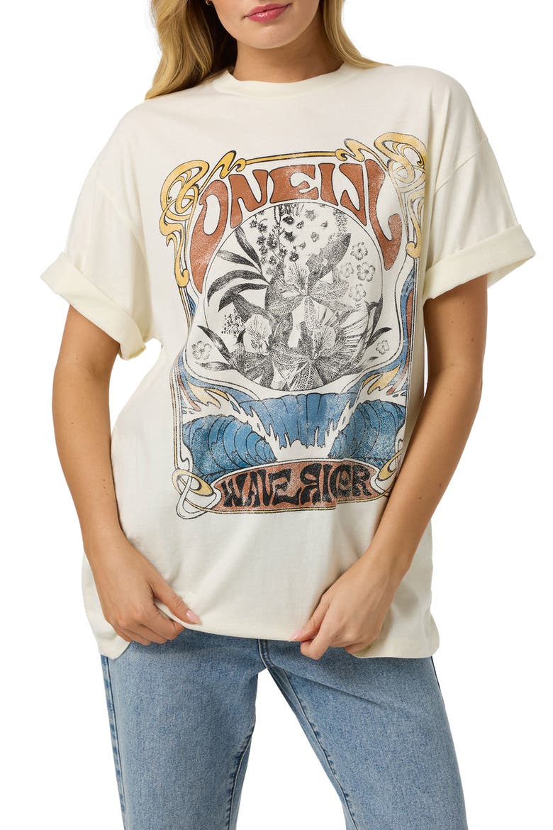 Wave Rider Oversized Graphic T-Shirt, Main, color, TOFU