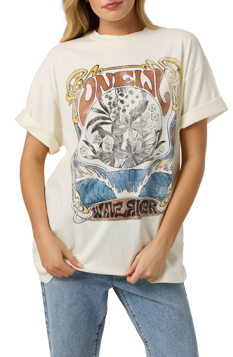 O'Neill Wave Rider Oversized Graphic T-Shirt, Main, color, Tofu