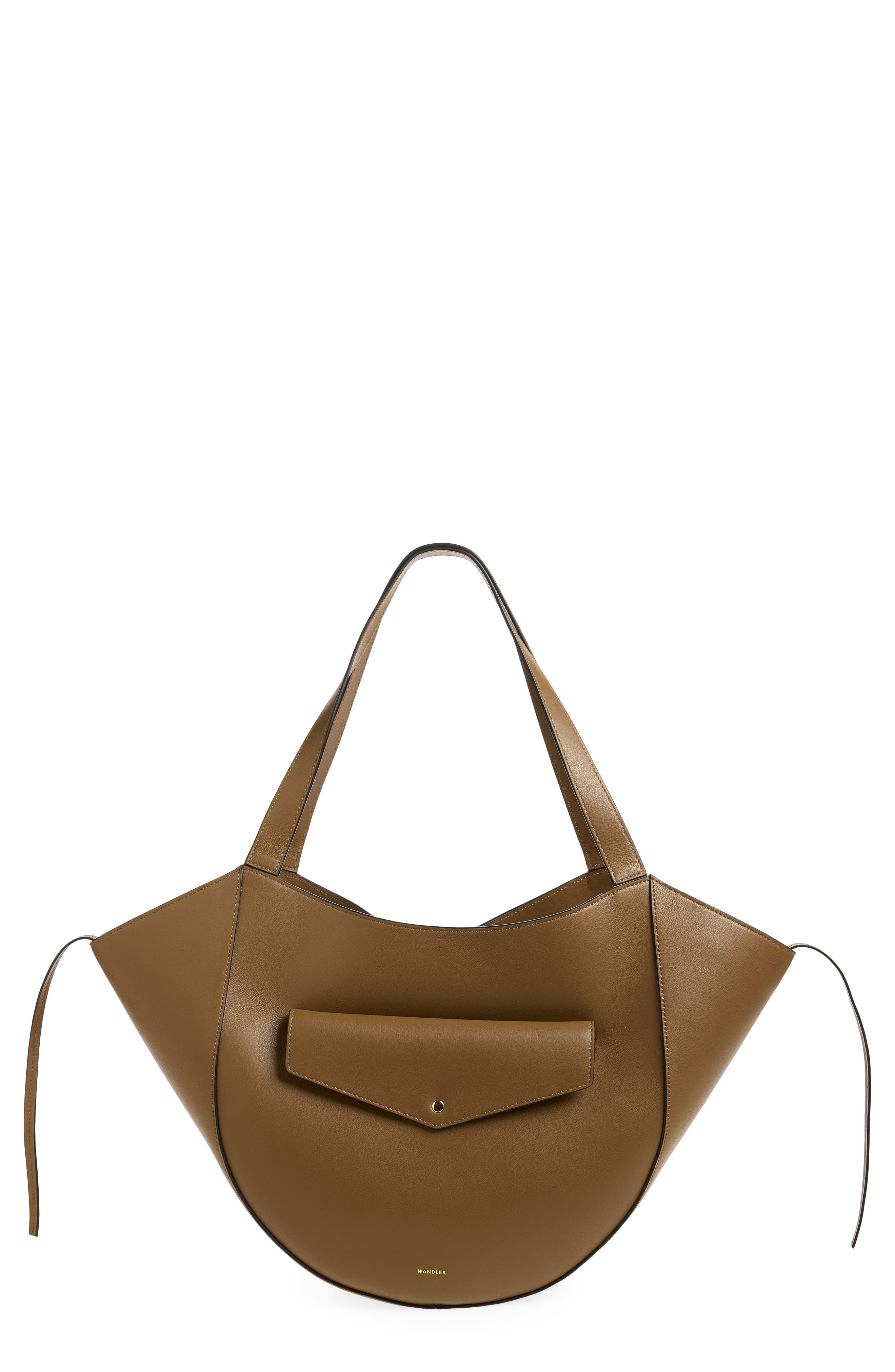 Hortensia Leather Slouch Tote, Main, color, CABANA