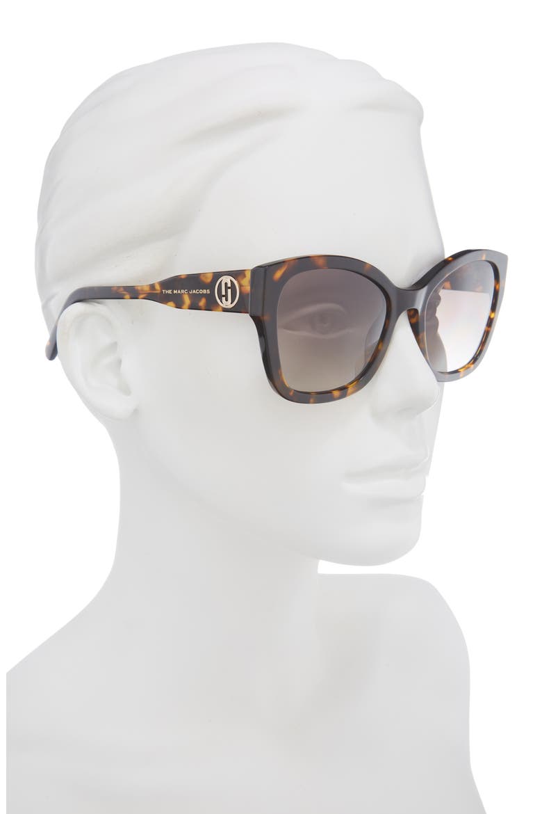 56mm Gradient Round Sunglasses, Alternate, color, HAVANA/ BROWN
