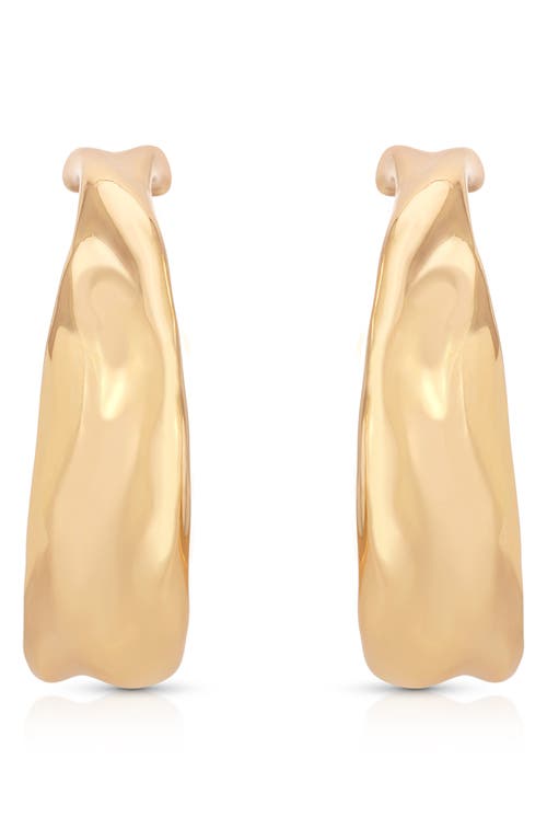 Ettika Liquid Luxe Hoop Earrings In Gold
