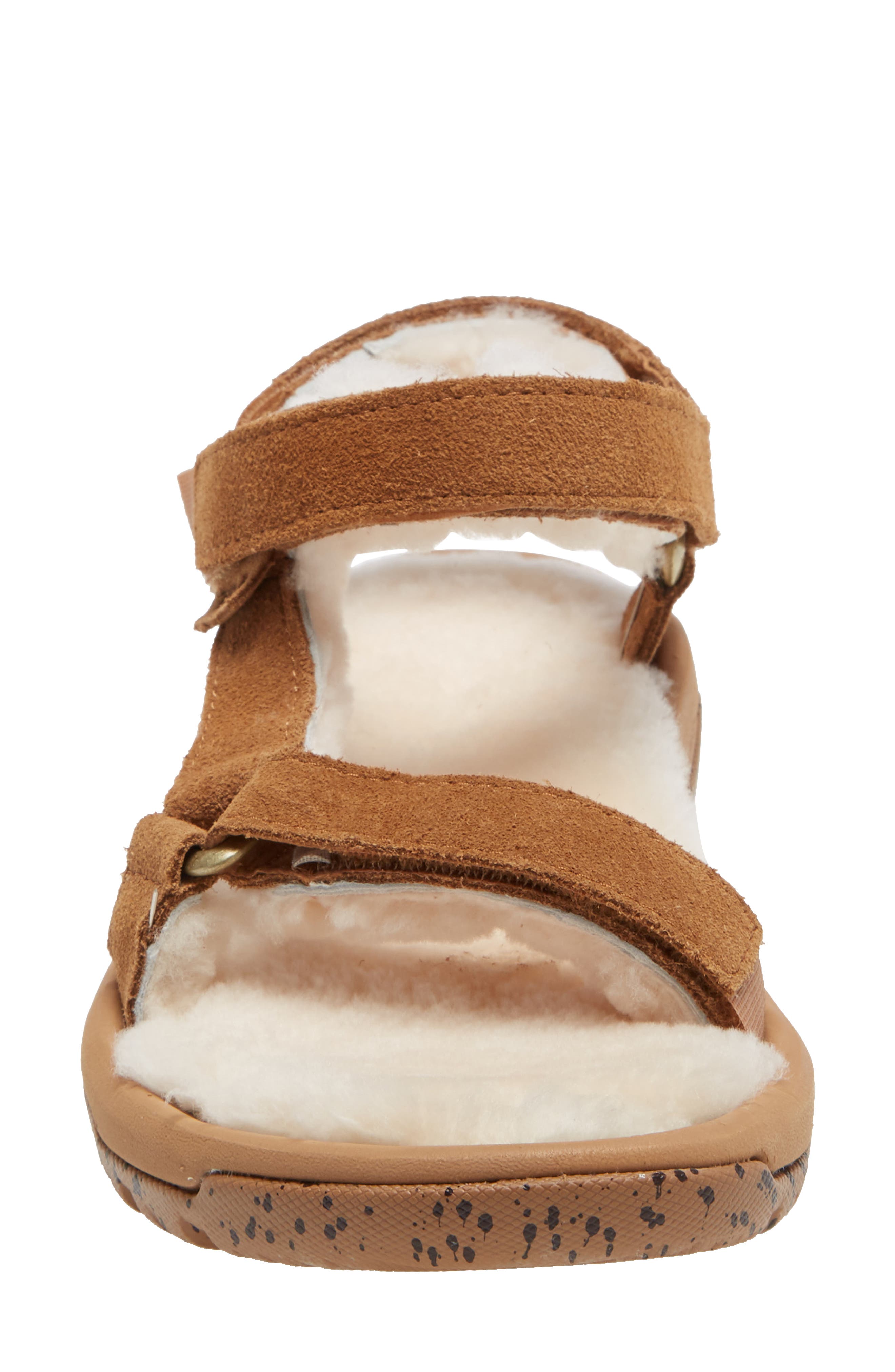 Hurricane Genuine Shearling Lined Sandal, Alternate, color, PECAN