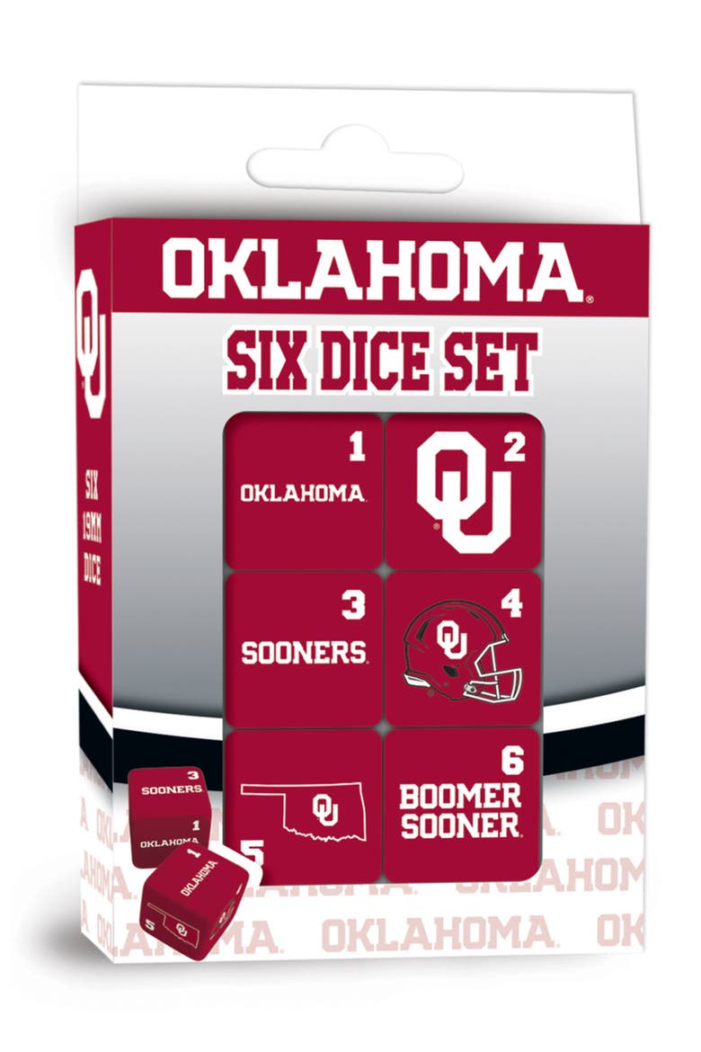 Oklahoma Sooners Dice Set - 19mm, Main, color, Multicolor