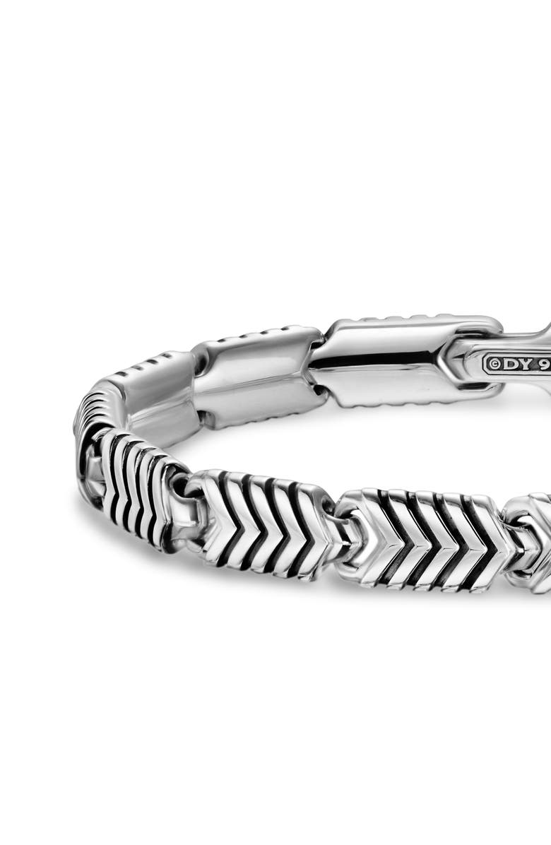David Yurman Chevron Link Bracelet in Sterling Silver, Alternate, color, Silver