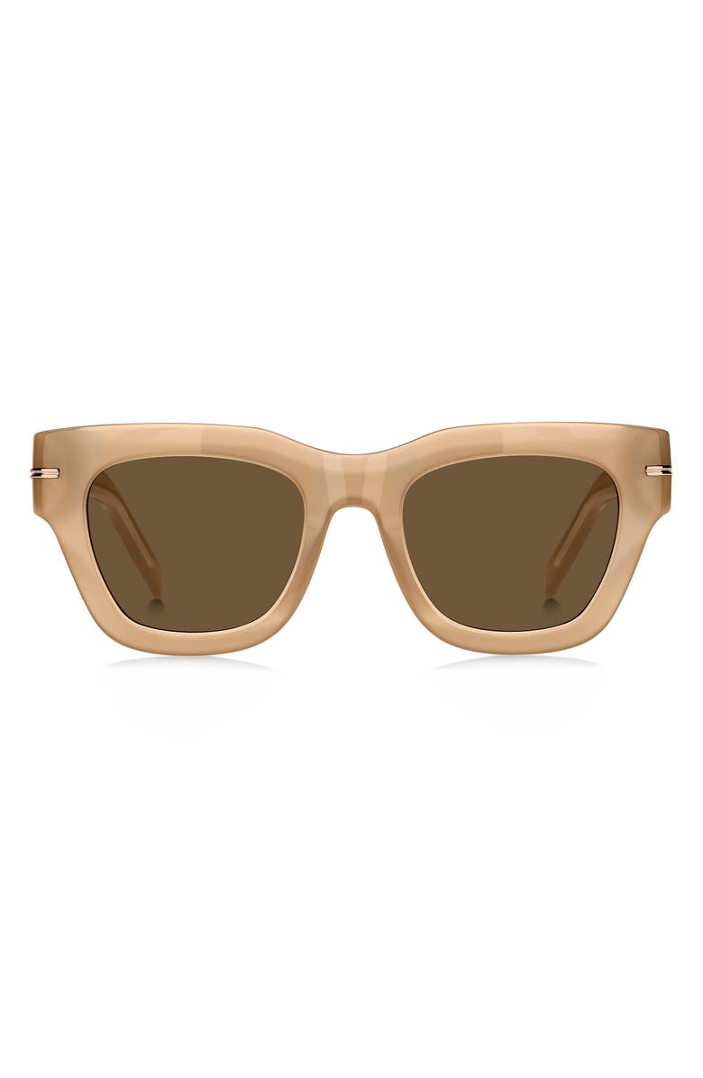 BOSS 51mm Square Sunglasses, Main, color, Beige