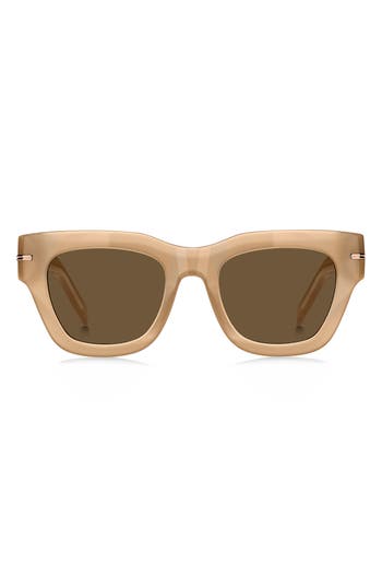 Hugo Boss Boss 51mm Square Sunglasses In Sand