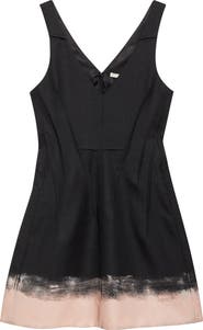 Jason Wu Collection Painted Hem Glen Plaid Wool Minidress