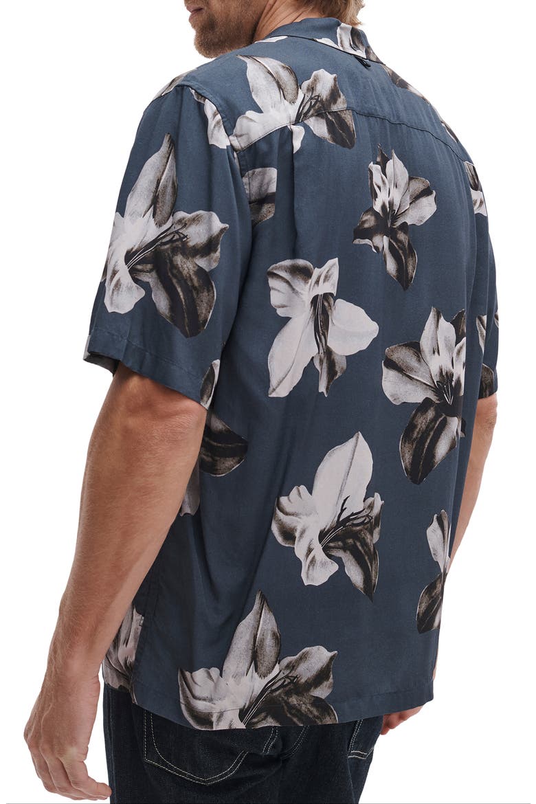 Avery Floral Camp Shirt, Alternate, color, NAVY