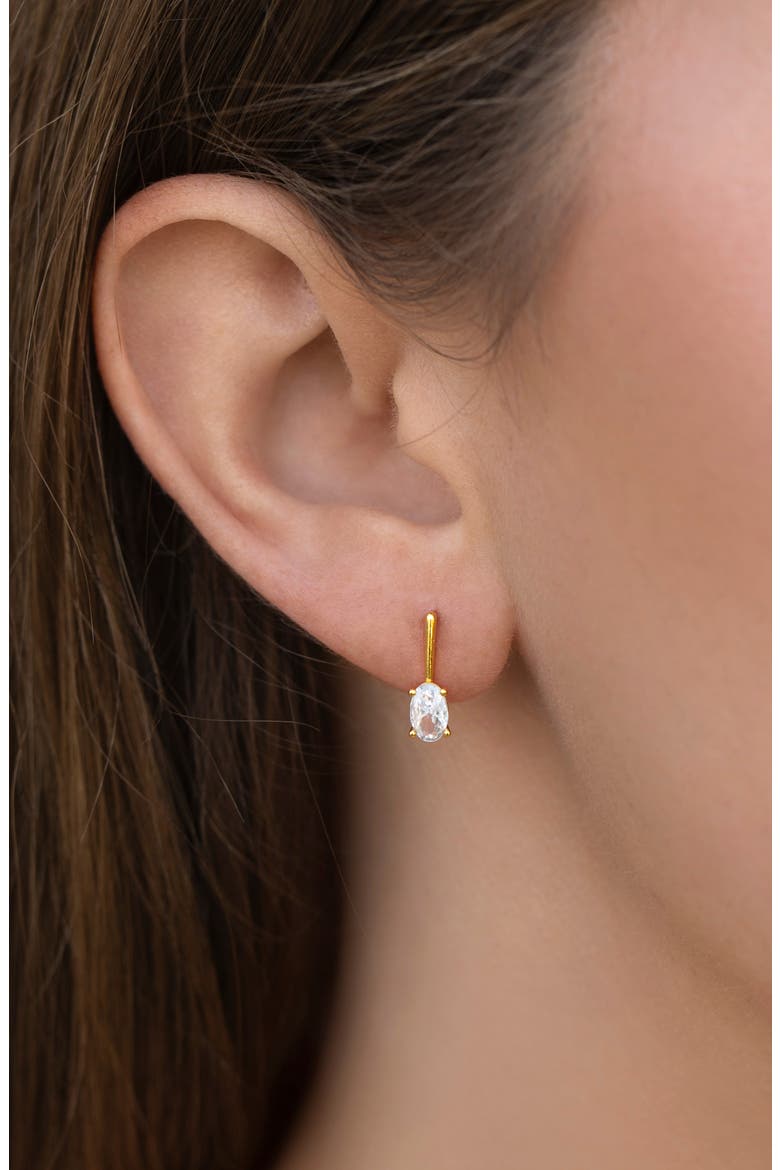 Cancun Oval Bar Stud Earrings, Alternate, color, GOLD