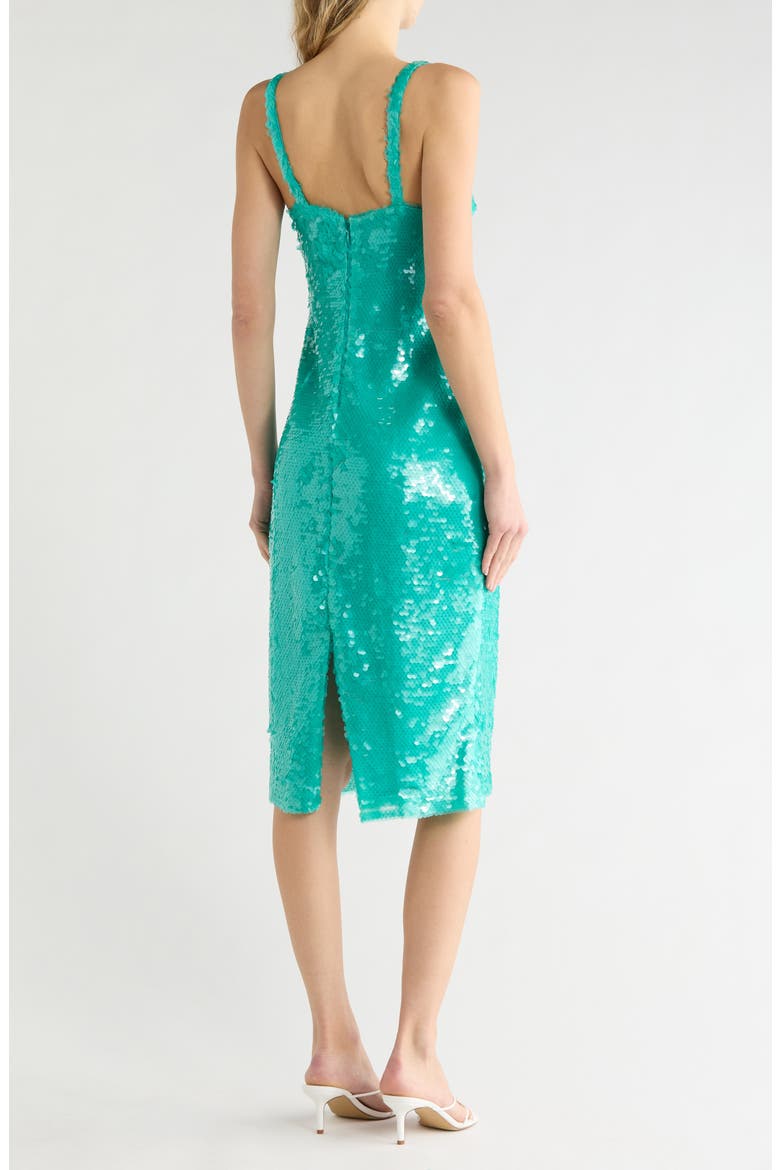 Gabin Sequin Midi Dress, Alternate, color, BRIGHT JADE