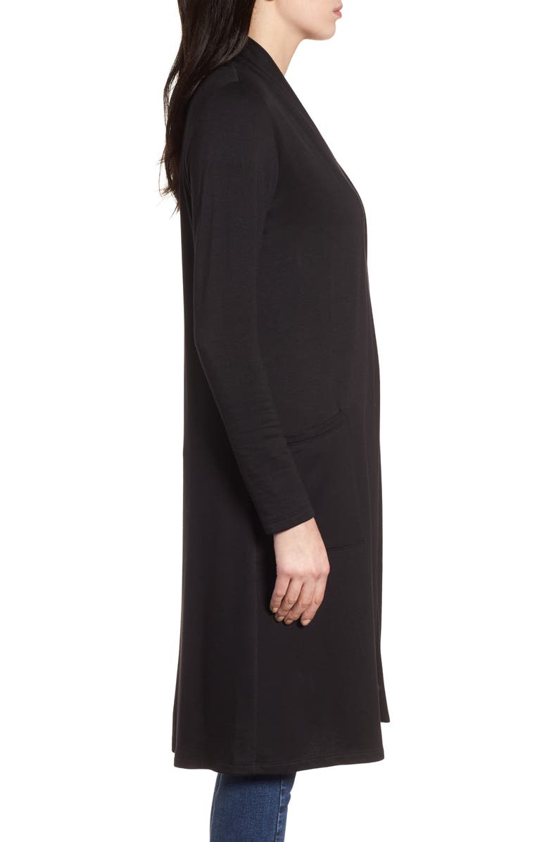 Bobeau Elegant Fleece Cardigan, Alternate, color, 