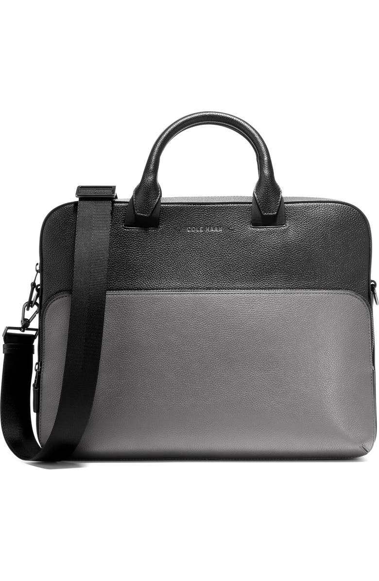 Cole Haan Grand Series Matthews Colorblock Leather Briefcase, Main, color,