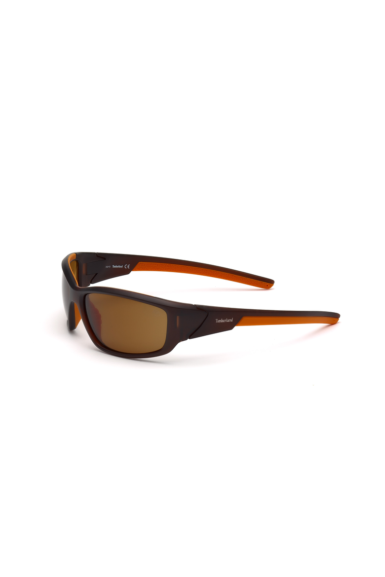 Wide Wraparound Sport Polarized Sunglasses, Alternate, color, Matte Dark Brown / Brown