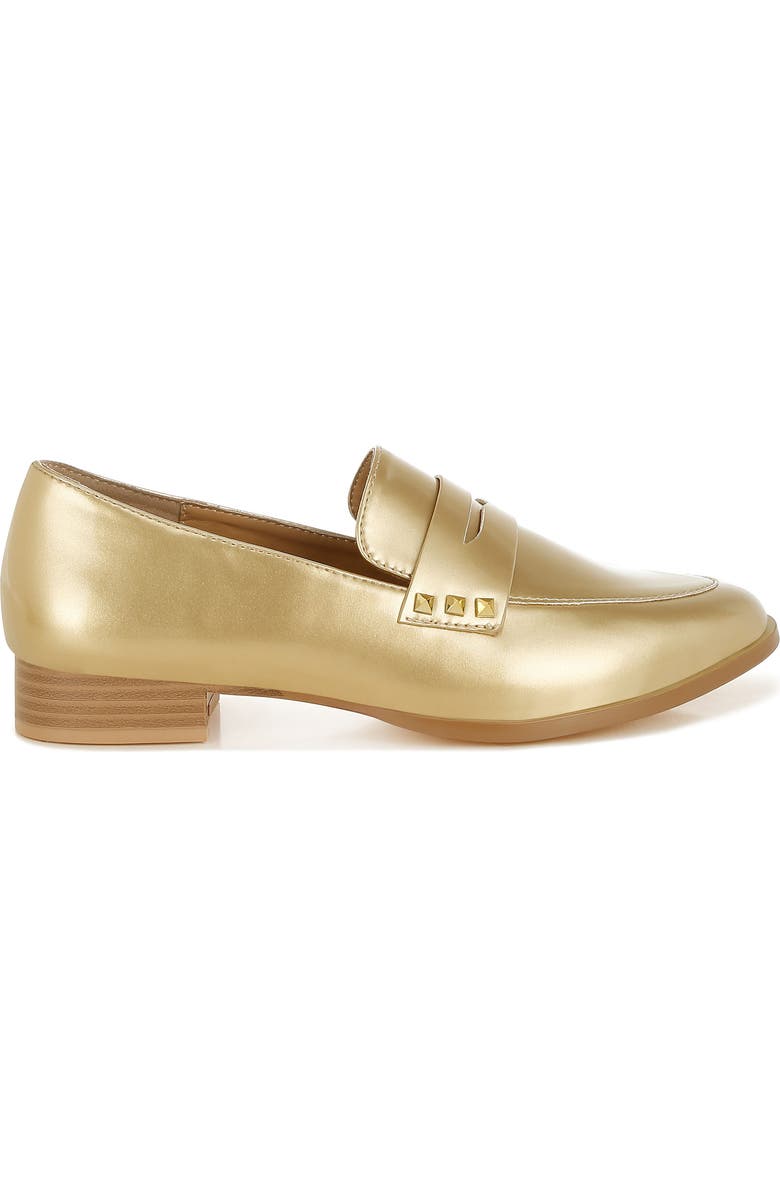 Rag & Co Noshiya Penny Loafer, Alternate, color, Gold