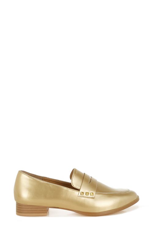 Rag & Co Noshiya Penny Loafer In Gold