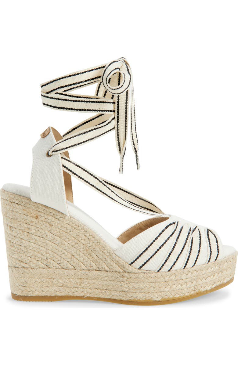 Toni Pons Wraparound Espadrille Wedge, Alternate, color, Cru-Negre