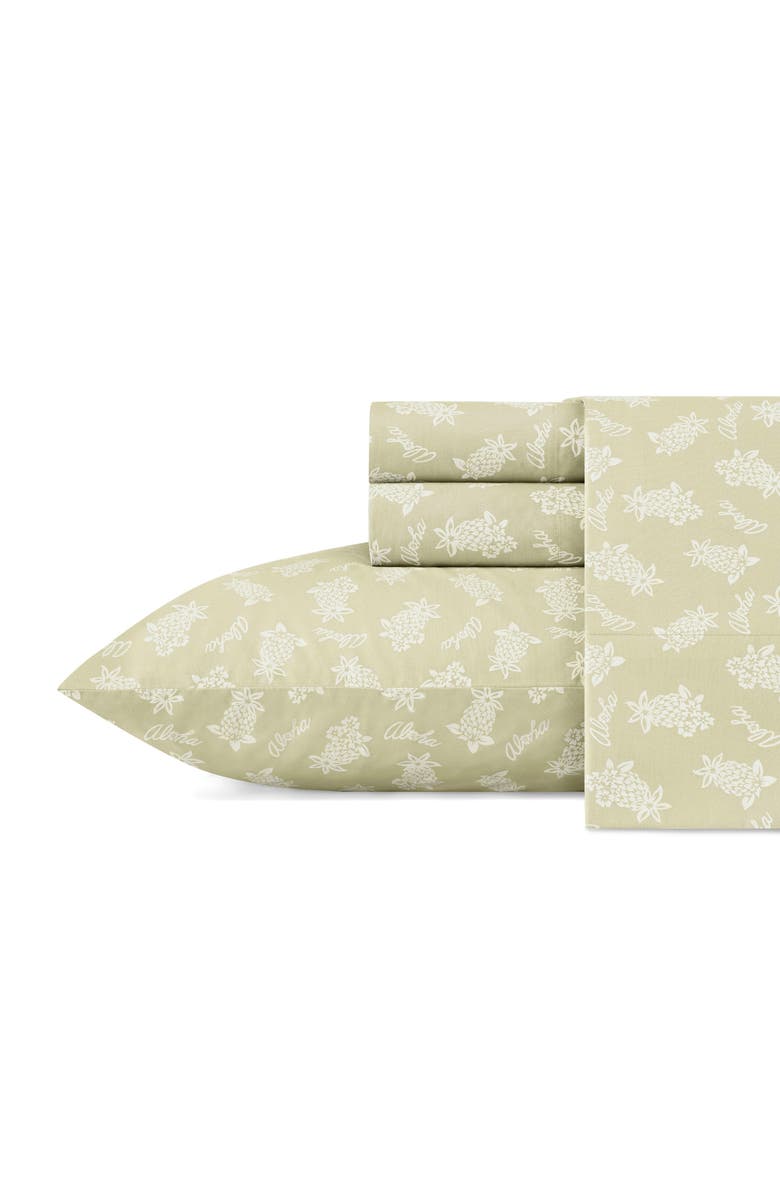 Tommy Bahama Aloha Pineapple Sheet Set, Alternate, color, Sage
