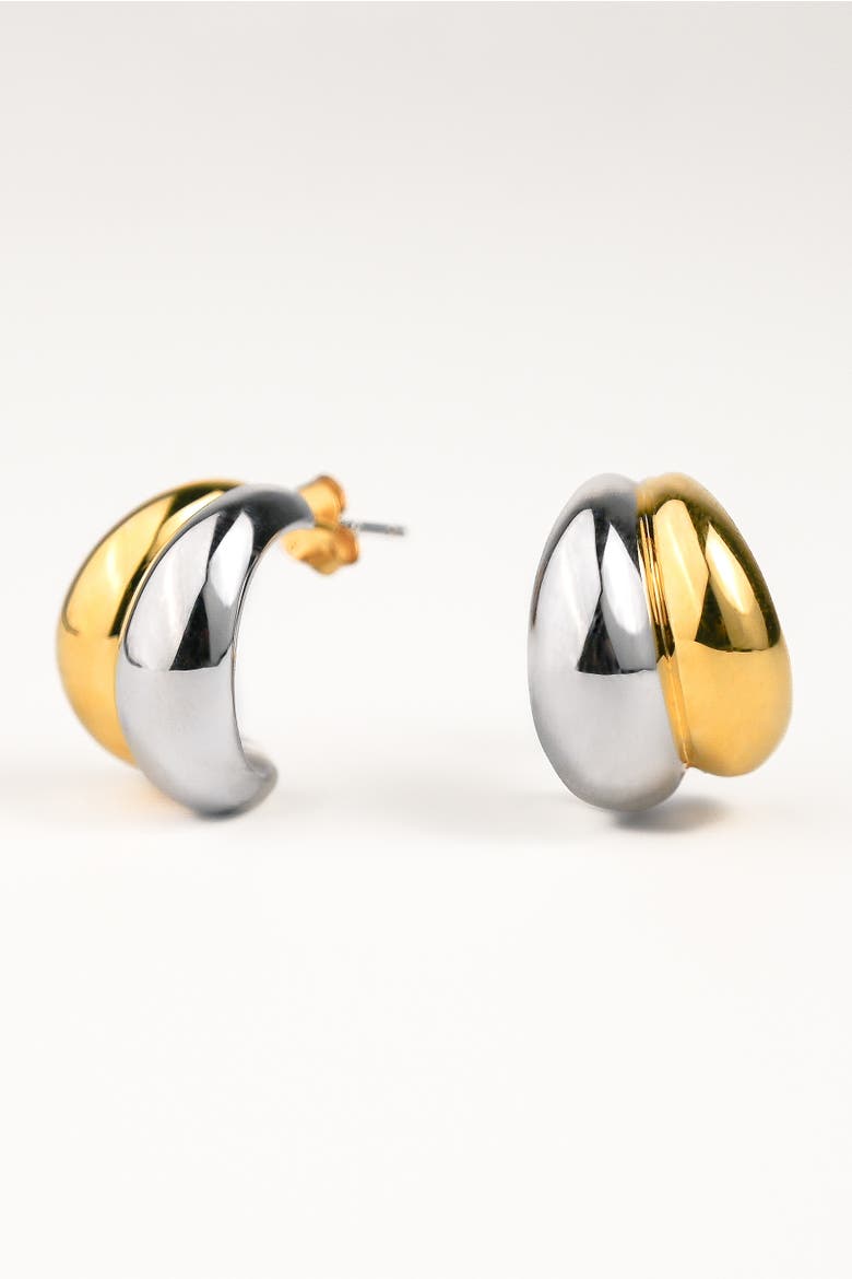 Two Tone Bubble Hoops, Main, color, Two Tone