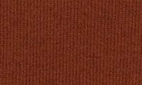 Mango Wide Rib Trim Crewneck Sweater In Burnt Orange