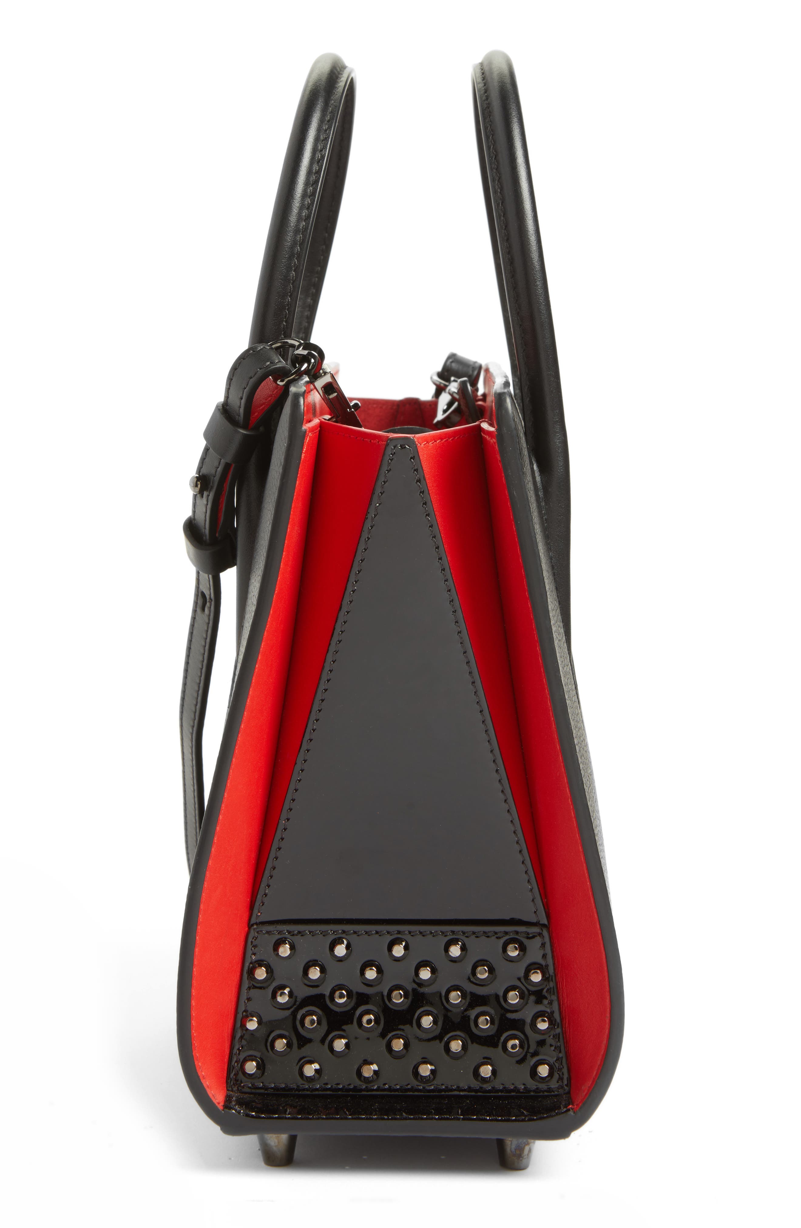 Small Paloma Empire Leather Tote, Alternate, color, BLACK/ BLACK