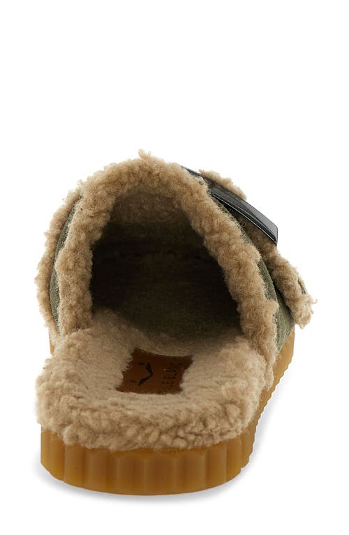 Voile Blanche Fredrik Faux Shearling Mule In Green
