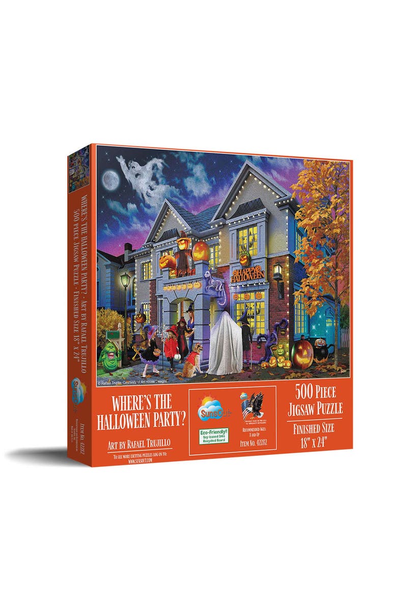 Where's the Halloween Party 500 piece Jigsaw Puzzle for Adults, Main, color, Multicolor