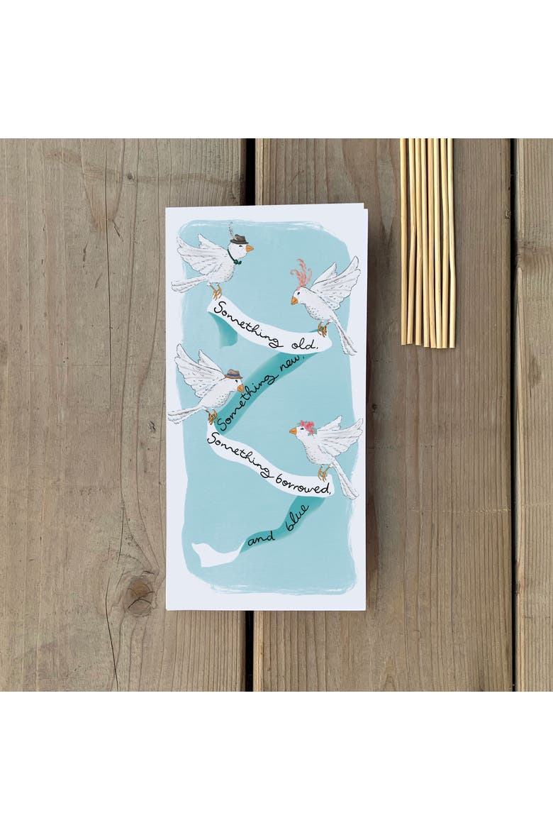 2ct Something Old, New, Borrowed and Blue Long Greeting Card Pack, Alternate, color, Multi-Pack