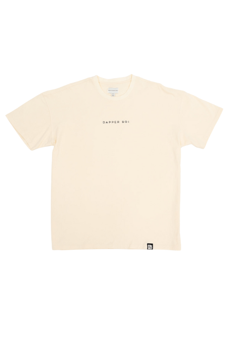 Dapper Boi Cream Essential Drop Shoulder Tee, Main, color, 