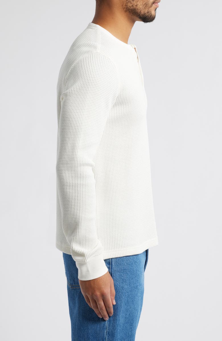 Wax London Heavyweight Stretch Cotton Thermal Henley, Alternate, color, Ecru