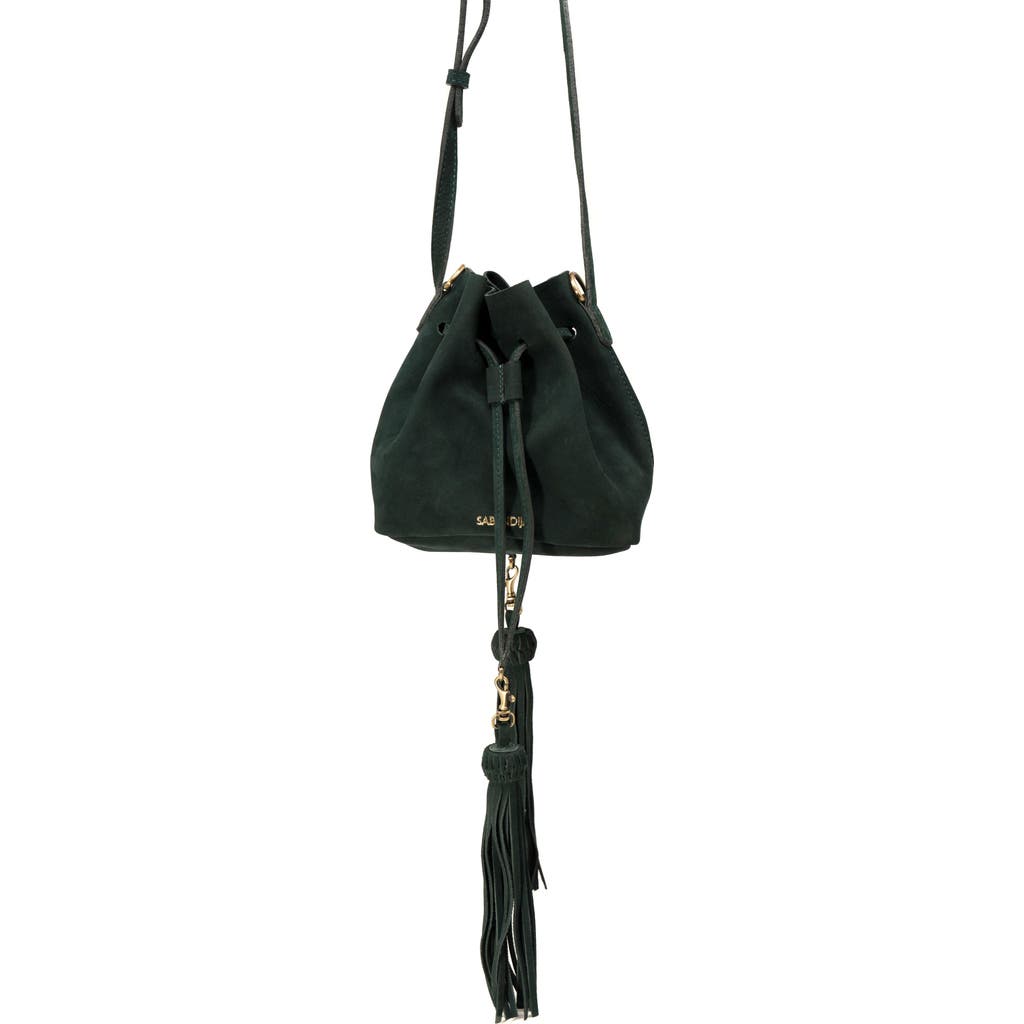 Sabandija Lechuza Suede Crossbody Bag In Green