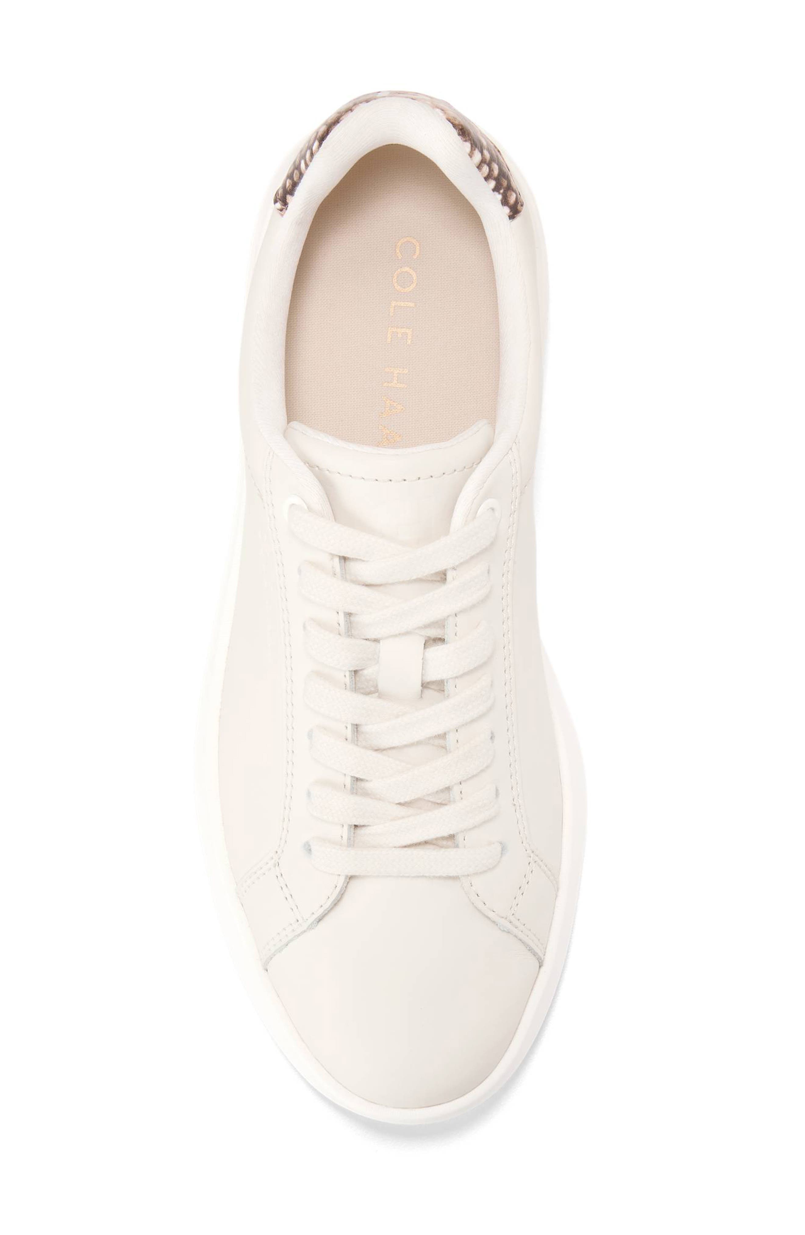 Cole Haan Grand Crosscourt Tennis Shoe, Alternate, color, Powder Leather / Dune Snake