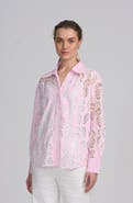 ELLE Collection Lace Striped Shirt