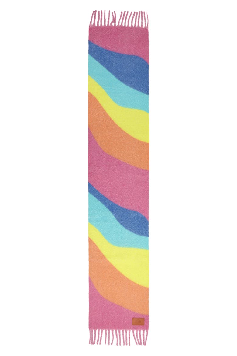 Rainbow Fringe Scarf, Alternate, color, MULTI