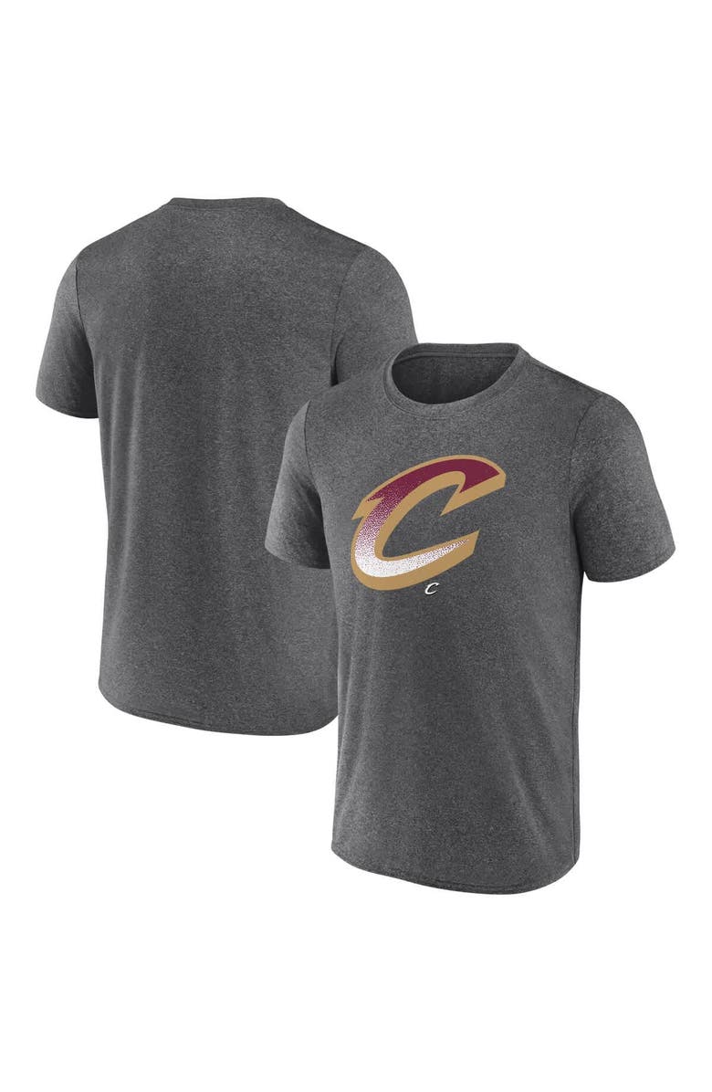 FANATICS Men's Fanatics Heather Charcoal Cleveland Cavaliers Iconic Overtime T-Shirt, Main, color, 