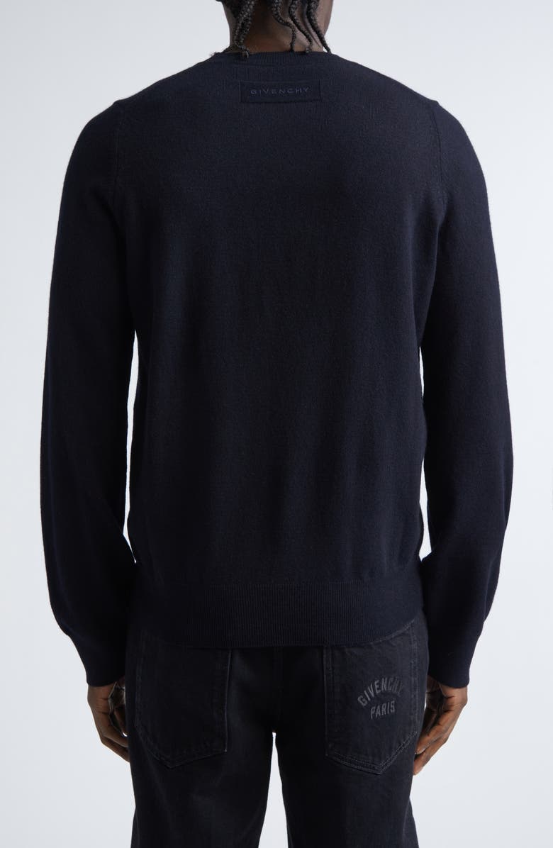 Givenchy Cashmere Crewneck Sweater, Alternate, color, Black
