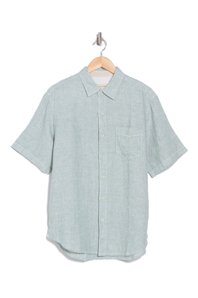 Party Breezer Short Sleeve Woven Shirt, Alternate, color, HEDGE GREEN