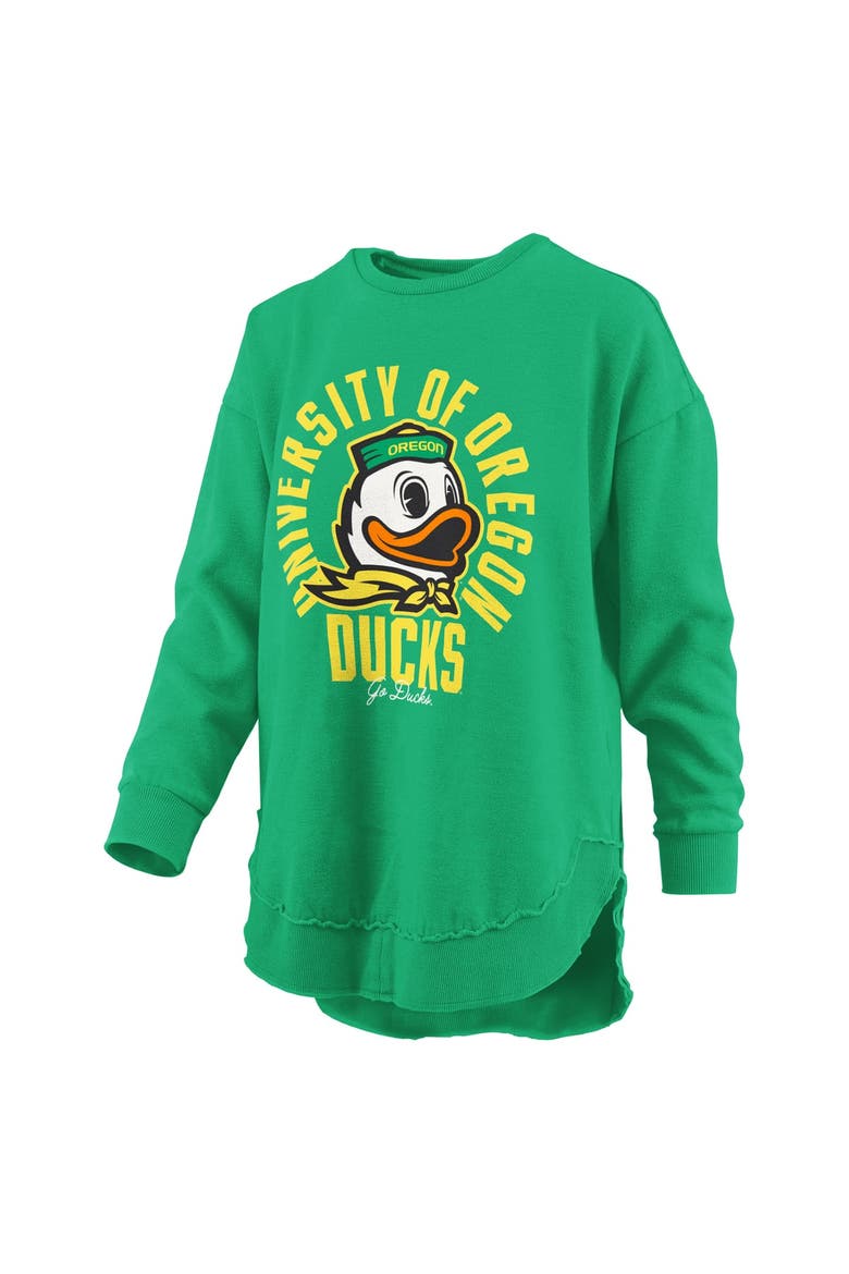 Women's Pressbox  Green Oregon Ducks Blitz Crewneck Sweatshirt, Alternate, color, Green